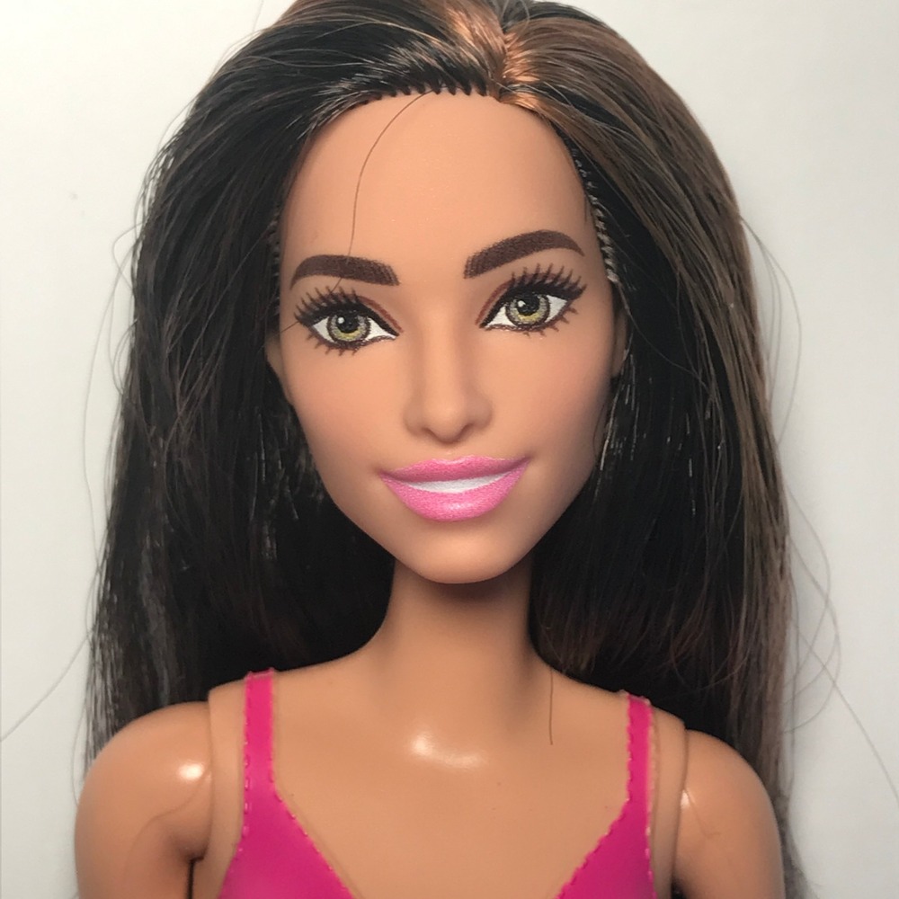Nude Barbie 2024 Cheerleader Hispanic Brunette Pink Leotard HXC35 Doll